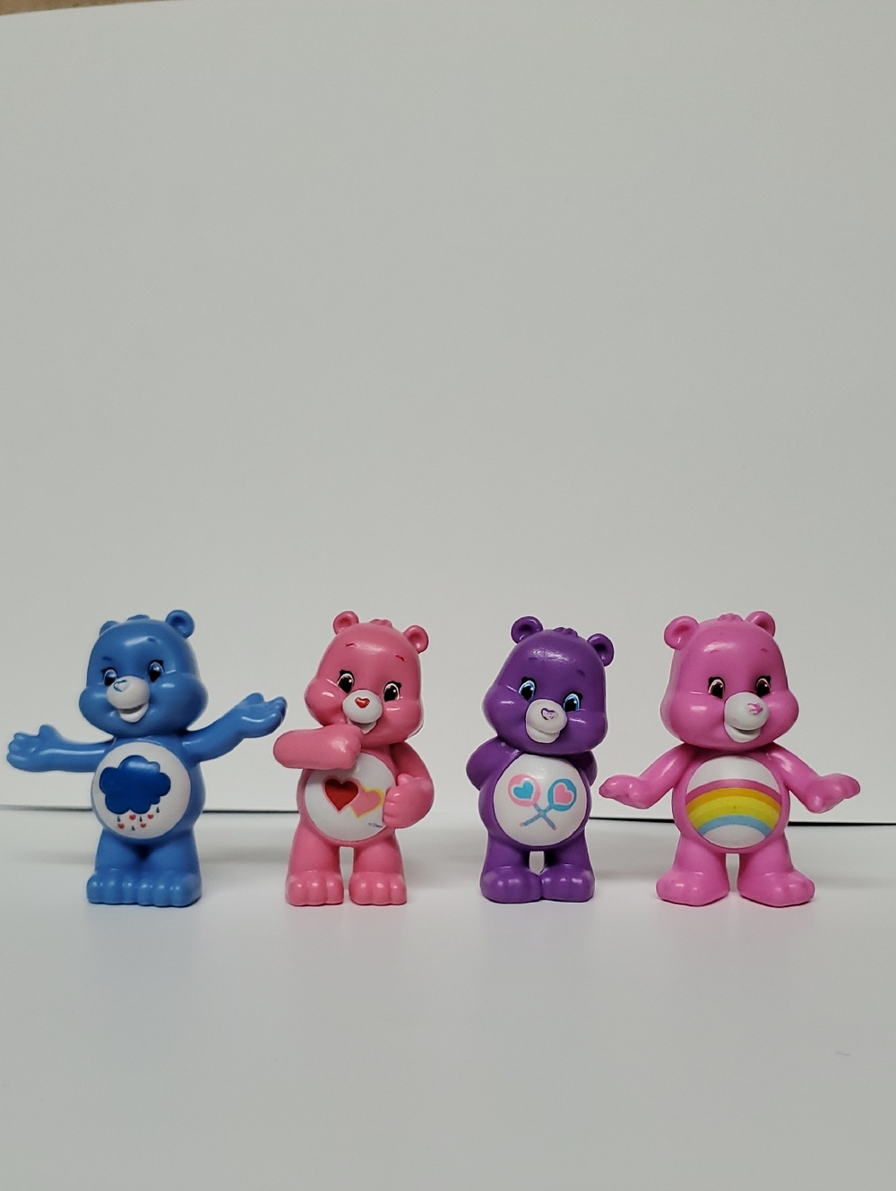 Care Bears Mini Figures - Purple, Pink, Blue, Pink